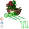 Relaxdays Globes d’arrosage en Plastique, Lot de 8, Distributeur Eau Plantes, 2 semaines, Pot Fleurs, Boules arrosage, Vert