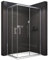 BERNSTEIN Duschkabine 120 x 90 x 195 cm mit Acryl-Duschtasse ESG-Glas Duschabtrennung Eckeinstieg EX506 mit Aluminium Rahmen, Eckdusche mit Schiebetüren, Dusche mit Nano-Beschichtung