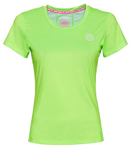 BIDI BADU Damen Eve Tech Roundneck Tee, Neongrün, XS