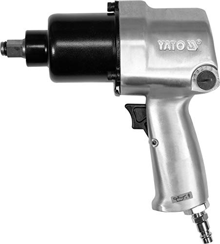 YATO Professional 1/2 Inch Compressed Air Impact Wrench 1000 Nm, 6000 RPM, with Double Hammer, Lightweight and Compact, High Performance Compressed Air Impact Wrench