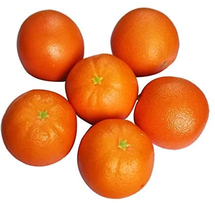 Ulalaza 6Pcs Fake Orange Artificial Fruits Model Lifelike Tangerine Home House Kitchen Party Decoration Desk Ornament