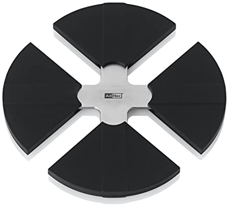 AdHoc TU41 ausziehbarer und Rutschfester Topfuntersetzer Flex, Silikon/Edelstahl