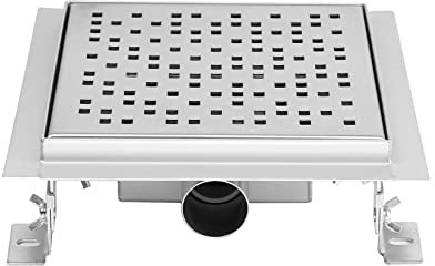 Bc-elec - Q15-20 Duschrinne aus Edelstahl, quadratisch, 20cm, Duschabfluss, höhenverstellbar 63-83mm