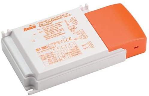 Relco PTDCM/35 Maxi-Jolly LED Convertitore 0-35W 350mA-500mA-700mA 24V 12V 10V LED fonte di corrente costante trasformatore per illuminazione a LED