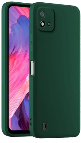 HULLIN Bunte Silikon Handyhülle, Passend für Realme C11 (2021) (6.52) - Dunkelgrün
