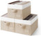 GRANNY SAYS Aufbewahrungsboxen Stoff, 3er-Pack Stoffkisten Aufbewahrung, Khaki Aufbewahrungskörbe, Faltbare Stoffboxen, Wardrobe Storage Boxes, Faltboxen Kleiderschrank für Kleidung, Regalboxen