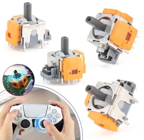 4 Stück Hall Effekt Sticks für PS5 Ersatz Anti Stickdrift Analogsticks 3D Analog Joystick Kompatibel mit Play Station 5 PS5 Controller