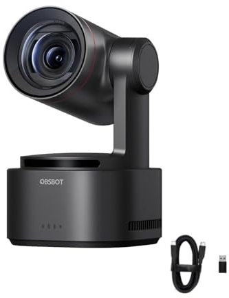 OBSBOT Tail 2 PTZR 4K 60FPS Live Camera, AI Tracking 2.0, 5X Optical & 12x Hybrid Zoom, 1/1.5 CMOS, 5000mAh, Gesture Control,SDI/HDMI/IP/USB 3.0 Output, for Conference, Worship, Live Event