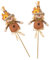 Juego de 2 figuras de espantapájaros para la temporada de cosecha, elegantes decoraciones del hogar, hechas a mano, para jardín, paja, muñecas, joyería