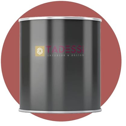 Tadessi Peinture d'intérieur rouge, or soie, peinture murale mate, lavable, à émulsion, sans odeur et sans solvant - Bidon de 2,5 l