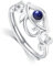 Auge Des Horus Ring 925 Sterling Silber Lapislazuli Ring Verstellbarer Ägyptisches Ankh Amulett Horus Auge Schmuck Geschenk Für Frauen Mädchen