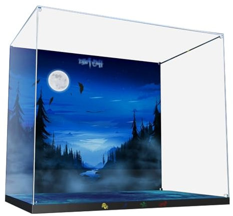 Acryl-Vitrine für Lego 71043 Schloss-Bauset, staubdichte, transparente Aufbewahrungsbox für Modelle, stabile und schützende Vitrine (nur Box), 74 x 50 x 64 cm