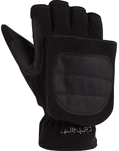 Carhartt Herren Hunt Fleece Camo Flip Fäustlinge, Schwarz, Large