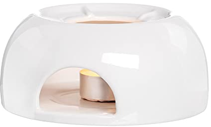 Ritzenhoff & Breker Teewärmer / Stövchen Bianco, ø 14 cm, Spülmaschinen- & Mikrowellengeeignet, Klassisches Weiß, Porzellan