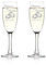 Lot de 2 flûtes à champagne avec gravure du nom et de la date - Cadeau de mariage personnalisé pour les mariés - Idée cadeau d'argent pour mariage