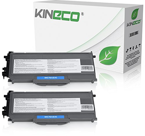 Kineco 2 Toner kompatibel für TN-2120 für Brother DCP-7030, HL-2140, MFC-7320, HL-2150, HL-2170, MFC-7320 - Schwarz je 2.600 Seiten