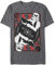Star Wars Herren Trooper Card T-Shirt, Dunkelgrau meliert, Klein
