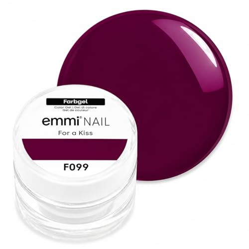 Emmi Nail Farbgel: Veganes UV/LED-Gel für glänzendes Finish, hohe Deckkraft, mittelviskos, kein Verlaufen in die Nagelränder, 5 ml (for a Kiss)
