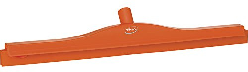 Vikan - Hygiene Vollfarb-Bodenabzieher - Mit festem Hals und Ersatzkassette - 600mm - Orange