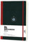 Flexbook Notizbuch/Skizzenbuch A5 patentierte flexible Bindung, schwarz, blank mit rotem Gummi 15,5x21,5cm