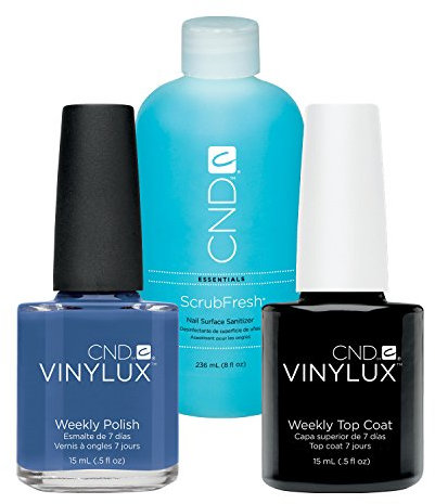 CND Vinylux Seaside Party plus Top Coat 15 ml plus Scrub Fresh 236 ml, 1er Pack (1 x 0.266 l)