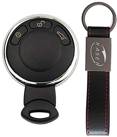 KASER Cover Guscio Chiave Scocca Telecomando 3 Tasti compatibile per Mini Cabrio Cooper D S One Cuntryman Clubman Paceman 2007-2014 (senza vano batteria)