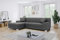 DOMO. collection Ecksofa Capri, Sofa in L-Form mit Schlaffunktion, Couch, Polsterecke, Eckcouch, Schlafsofa 239 x 152 x 75 cm (BxTxH), dunkelgrau