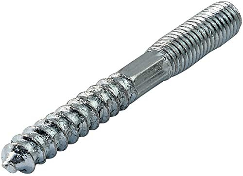AERZETIX - C44778 - Satz von 10 Schraube mit doppelgewinde stockschrauben - stehbolzen für schraube - schraubstift - metall holz mit oder ohne dübel - Ø8x70mm - aus verzinktem stahl - farbe silber