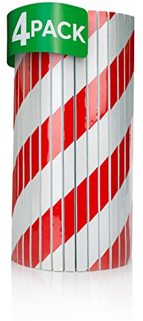 NURADA - Garagen Wandschutz. Wandpolster Selbstklebend. 4 Stück. Schaumstoff Selbstklebend. Kantenschutz Garage. Wandschutz Garage. Garage Türschutz Auto. 40x25x2cm (Rot Reflektierend)