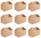 Bhina 10 Stück Verpackung Karton Box,Kraftpapier Faltschachtel,Geschenkschachtel Papier,Geschenkboxen,Geeignet für Geeignet für Kuchen,Kekse,Pizza,Brathähnchen,Verpackungsboxen Zum