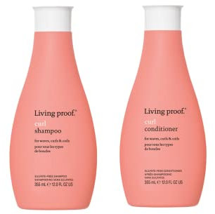 Living Proof Curl Shampoo and Conditioner Duo Set - Shampoo and Conditioner - Curl, Waves and Coil - Sulfate, Paraben and Silicone Free Haircare