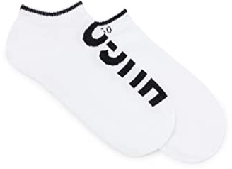 HUGO Herren 2P AS LOGO CC Zweier-Pack Sneakers-Socken aus elastischem Baumwoll-Mix