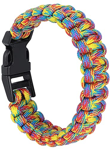 Geflochtene Paracord Armbänder,Outdoor Survival Armband mit Fallschirmschnur Camping Geschenke Zubehör für Männer Frauen Notfallschutz