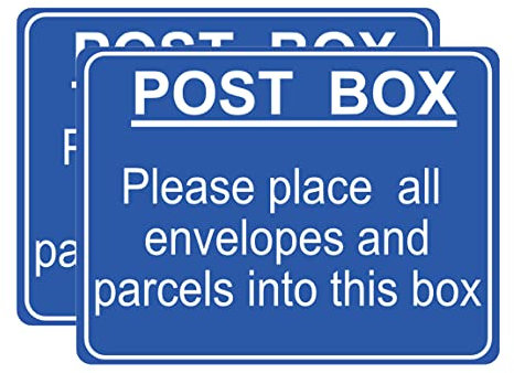 Haobase 2 Pcs Please Place All envelopes and parcels into This Box Sign Sticker - Self Adhesive Vinyl (20cm x 15cm)