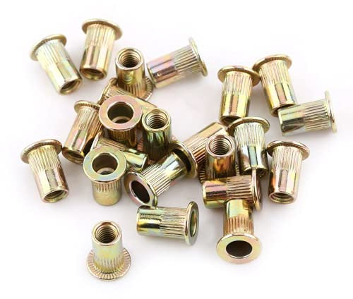 Rivet Nut, Flange Threaded Convenient to Install Threaded Inner Rivnut Rivnut Tool for Hardware Repair Shop for Repair Tool Accessory for Site Man(M3 (100 pcs/Pack))