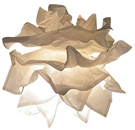 perfk Kreative Papier Lampenschirm Pendelleuchte Abdeckung Hängeleuchte Kronleuchter Weiße Blume Lampenschirm für Schlafzimmer Wohnzimmer Teehaus Büro, S