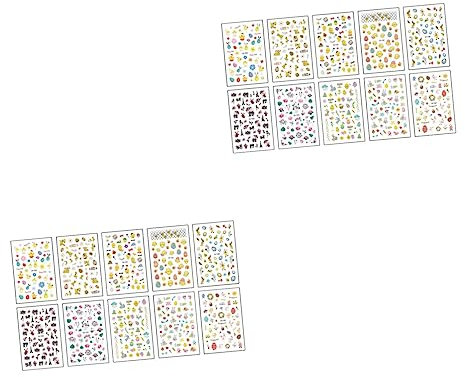 FRCOLOR 22 Blatt Ostern Tieraufkleber Calcomanias Para Uñas Osteraufkleber Geschwollener Osterhasen- Osterei- Häschen- Kind Entfernbar Sammelalbum