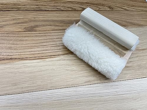 Tru Lamb - 5'' Genuine Lambskin Hand Stainer Block & Pad – Premium Staining Applicator for Wood, Polyurethane, & Faux Finishes – Professional-Grade, Smooth & Even Coverage (1)