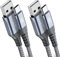 sweguard USB C Kabel 3.1A [2Stück 1M+2M] Schnellladung,Ladekabel USB C Nylon Type C Kabel für Samsung S25 S24 S23 S22 S21 S20 Plus/Ultra/FE,iPhone 16 15 Pro Max,Note20,A72 A71 A52 A51 A50,M31 M30s