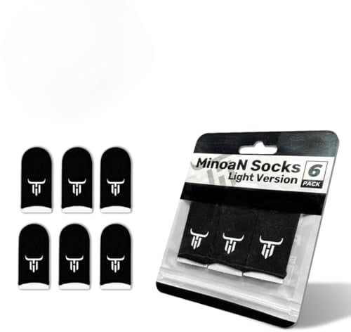 Minoan Socks® Light Version Pack of 6 Gaming Fingerhülsen Mobiles Spiel Fingerhüllen Gaming Fingerhandschuhe Pubg CODM Thumbs Mobile Esports Gaming Fingersleeves