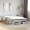 Faroom Bett mit Stauraum 140x200 cm Einzelbett mit Schubkästen Holzbett Stauraumbett Kinderbett Jugendzimmer Kojenbett Erwachsenenbett mit Kopfteil, Lattenrost Grau Sonoma
