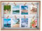 Sporgo Cadre photo avec pinces et laisse : 8 photos bricolage mur photo en bois, cadre photo plusieurs images, mur photo avec pinces, pour photos, cartes postales, notes, cartes de concert