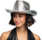 Boland - Cowboyhut, Kopfbedeckung, Accessoire für Western Kostüme, Zubehör für Festival, Karneval oder Mottoparty, Silber