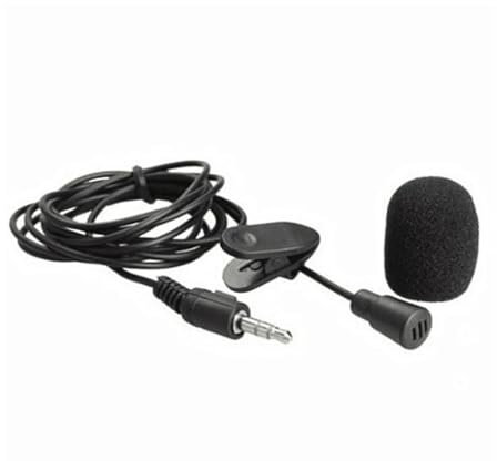 Zymoplas Interface 3.5mm Filaire Professionnel Revers Microphone intérieur extérieur Entretien 360 degrés pour Micro à Pince avec Pare-Vent