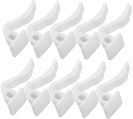 Heizkörperhaken aus Abs Kunststoff, Weiß, Clip Design | Schlauch und Lüfterhaube, 6, 2mm Maß, 10 Stück für Hotels und Büros