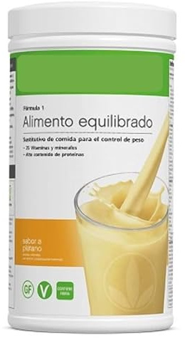 Herba life Fórmula 1 Batido Sustitutivo de Comida, Sabor Plátano, Alto Contenido en Proteínas