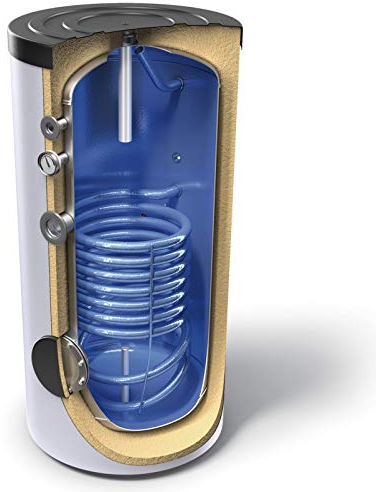 Warmwasserspeicher, Standspeicher, Trinkwasserspeicher mit 1 Wärmetauscher Energieeffizienzklasse B in der Größe 160 L Liter