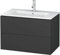 Duravit Waschtisch l-cube 2 Schubladen 620 x 481 graphit matt