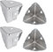 sourcing map 4pcs Coin de Protection Boîte Caisse Angle Protecteur Coffret en bois 28 mm x 28 mm x 28 mm en fer