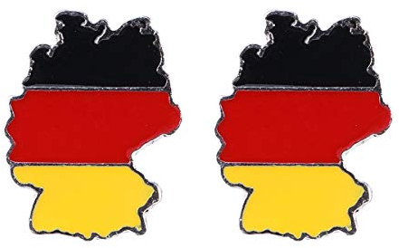2 STÜCKE Brosche Pins Flaggen Pins Deutschland Legierung Brosche Territorien Shaped Brosche Revers Pin Schmuck für Männer Frauen